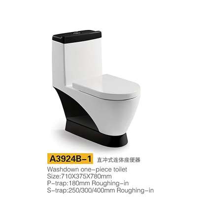 cheap fashion black color washdown ceramic wc toilet