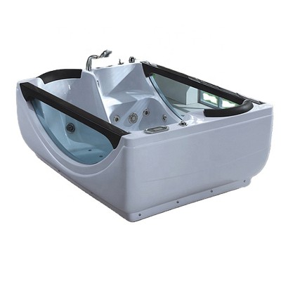 hot sale acrylic massage bathtub with couple seat