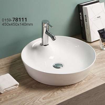 hot sale portable round modern bathroom ceramic art wash basin